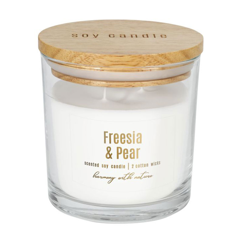 Ароматична свічка Bispol Scented Soy Candles Bay Freesia &amp; Pear, 300 г (sn173-326)